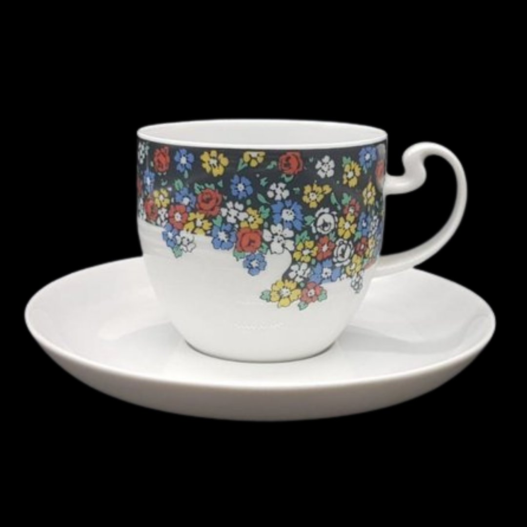 Rosenthal Asimmetria Blütenlese: Kaffeetasse / Tasse mit Unterteller Rosenthal (7120990175369)