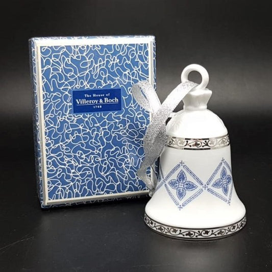 Villeroy & Boch Azurea Noel: Christbaumkugel / Weihnachtskugel / Weihnachtsglocke 1 - OVP Villeroy & Boch (7120939647113)