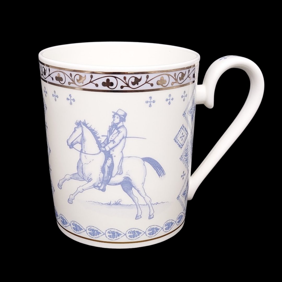 Villeroy & Boch Azurea: Kaffeebecher / Henkelbecher The chase (Reiter) Villeroy & Boch (7120939483273)