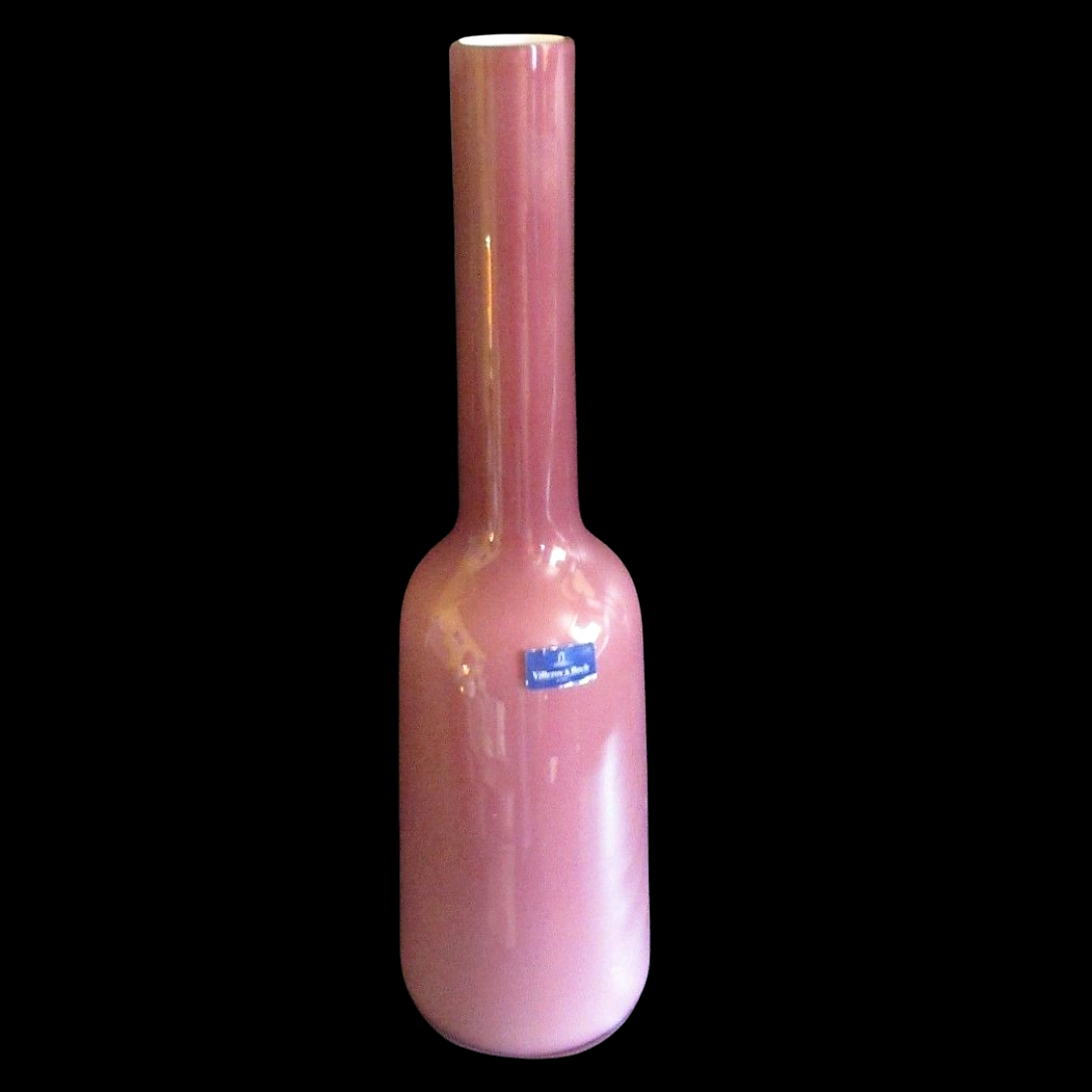 Villeroy & Boch: Vase / Blumenvase / Glasvase NEK (soft raspberry?), fast 50 cm Villeroy & Boch (7120702963849)