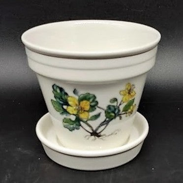 Villeroy & Boch Botanica: Blumentopf / Blumenübertopf / Übertopf mit Untersetzer, gelb Villeroy & Boch (7120755458185)