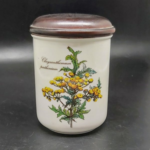 Villeroy & Boch Botanica: Haushaltsdose / Vorratsdose mit Holzdeckel - 14 cm Chrysanthemum Villeroy & Boch (7120724721801)