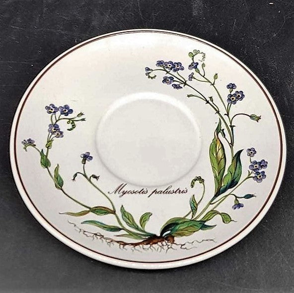 Villeroy & Boch Botanica: Unterteller / Untertasse - Myosotis palustus - ca 15 cm (gebr) Villeroy & Boch (7120764567689)