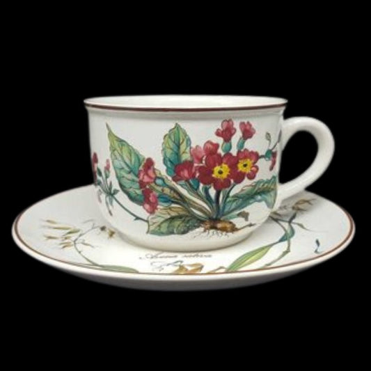 Villeroy & Boch Botanica: Jumbotasse / große Tasse XL mit Unterteller - 10 cm - blauer Stempel Villeroy & Boch (7120884924553)