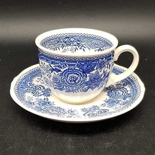 Villeroy & Boch Burgenland blau: Mokkatasse / Espressotasse mit Unterteller Villeroy & Boch (7120920969353)