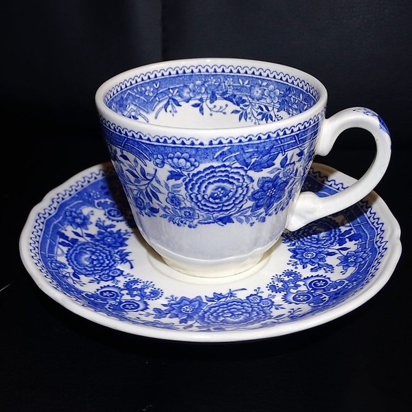 Villeroy & Boch Burgenland blau: Kaffeetasse / Tasse mit Unterteller Villeroy & Boch (7120758603913)