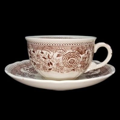 Villeroy & Boch Burgenland braun: Teetasse, hoch / Tasse mit Unterteller Villeroy & Boch (7120957112457)