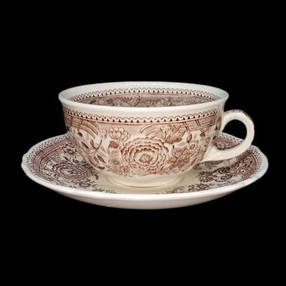 Villeroy & Boch Burgenland braun: Teetasse, niedrig / Tasse mit Unterteller Villeroy & Boch (7120957079689)