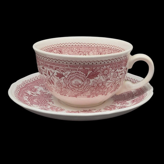 Villeroy & Boch Burgenland rot: Teetasse / Tasse mit Unterteller - hoch Villeroy & Boch (7120678289545)