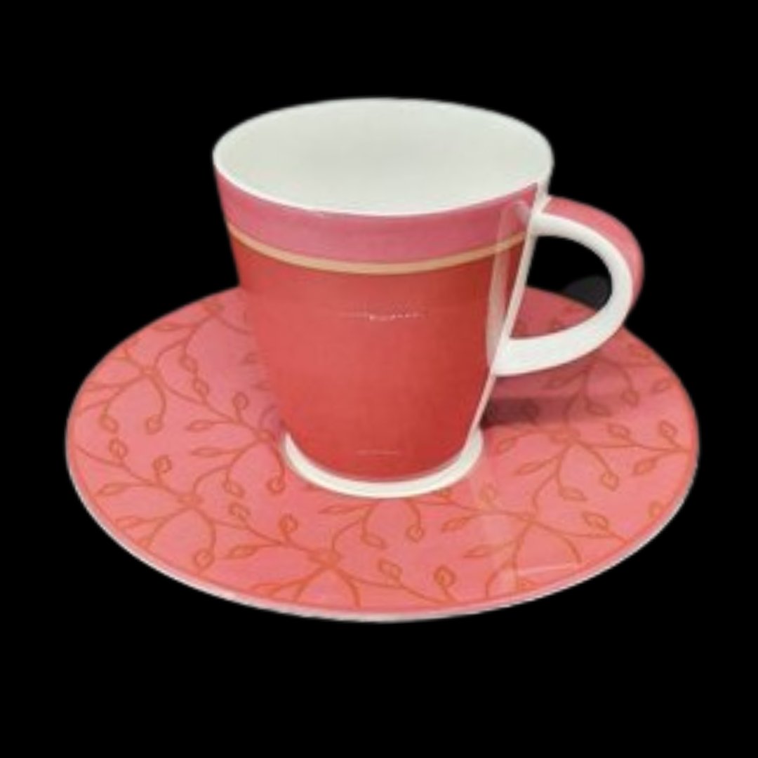 Villeroy & Boch Caffe Club: Mokkatasse / Espressotasse mit Unterteller, Uni rot - neu Villeroy & Boch (7121081237641)