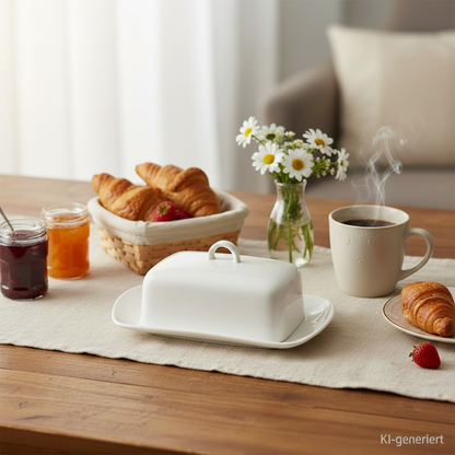 Villeroy & Boch Comet weiß: Butterdose, zweiteilig Villeroy & Boch (7121102536841)