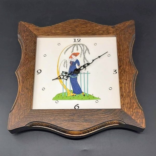 Wanduhr / Uhr mit Holzrahmen (Villeroy & Boch Design 1900?) Villeroy & Boch (7121023238281)