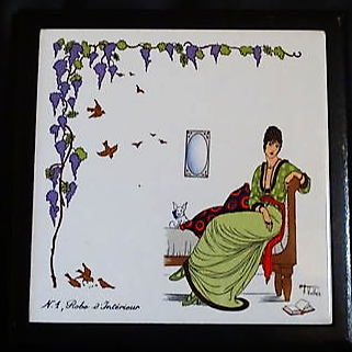 Villeroy & Boch Design 1900: Fliese / Kachel / Untersetzer - grünes Kleid Villeroy & Boch (7120731635849)