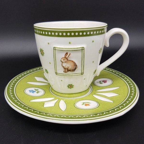 Villeroy & Boch Farmers Spring: Kaffeetasse / Tasse mit Unterteller - neuwertig Villeroy & Boch (7120942432393)