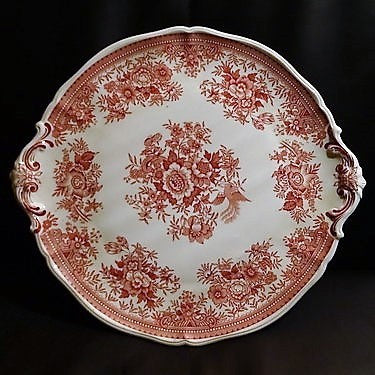 Villeroy & Boch Fasan rot: Kuchenplatte / Tortenplatte mit Griffen Villeroy & Boch (7120912220297)