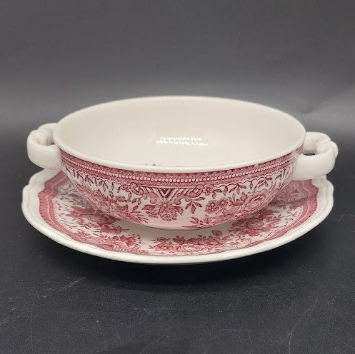 Villeroy & Boch Fasan rot: Suppentasse mit Unterteller, stapelbar 12,5 cm Villeroy & Boch (7120736551049)
