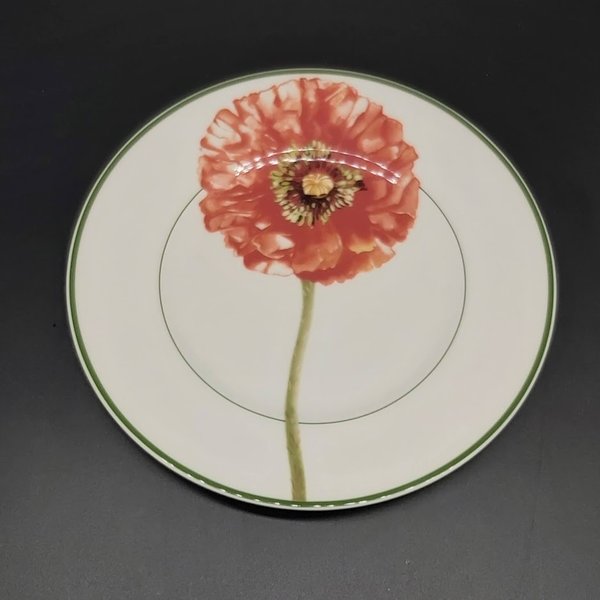 Villeroy & Boch Flora: Kuchenteller / Frühstücksteller Coquelicot, dunkelrot - gebraucht Villeroy & Boch (7120745726089)