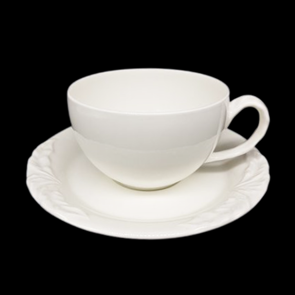 Villeroy & Boch Foglia: Teetasse / Tasse mit Unterteller - neu Villeroy & Boch (7120818208905)