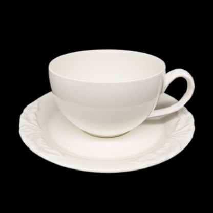 Villeroy & Boch Foglia: Teetasse / Tasse mit Unterteller - neuwertig (7160501436553)