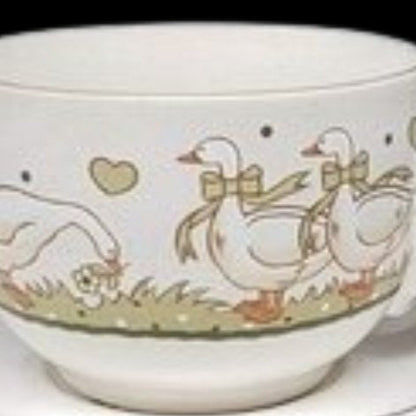 Pfalzkeramik Gänseglück: Teetasse / Tasse mit Unterteller Pfalzkeramik (7120885514377) (15297026556228)