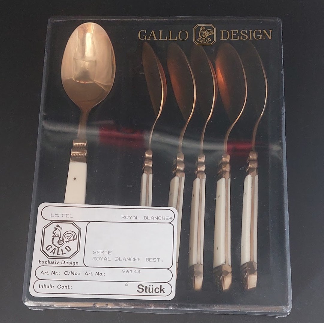 Gallo Royal Blanche: Löffel / Speiselöffel - 6 Stück in Originalverpackung (Besteck) Villeroy & Boch (7121024188553)