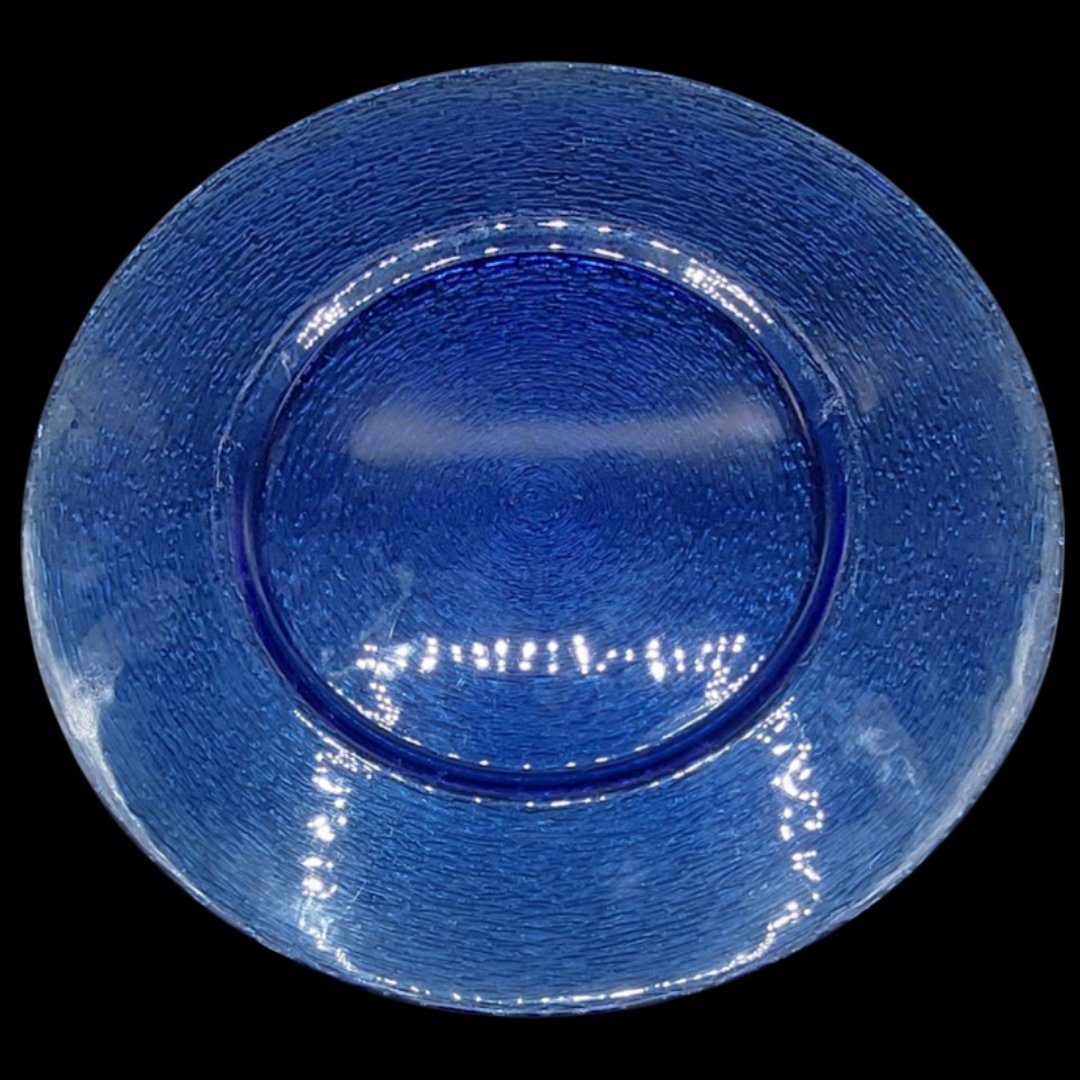 Platzteller / großer Teller aus Glas,  blau - Durchmesser ca. 33 cm Porzellanladen.online (7120936566921)