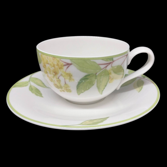 Villeroy & Boch Green Garland: Jumbotasse / Frühstückstasse XL mit Unterteller Porzellanladen.online (7120787308681)