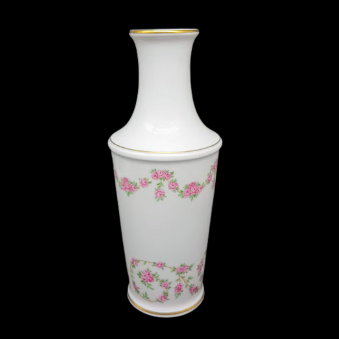 Heinrich Porzellankultur Classic Höchst: Blumenvase / Vase mit Rosendekor Höchst (7120959111305)