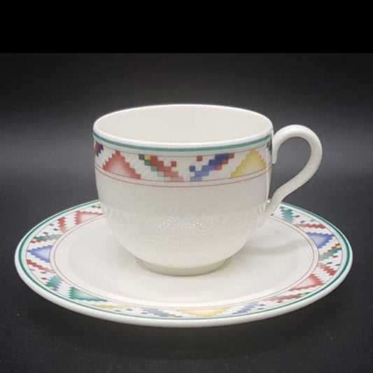 Villeroy & Boch Indian Look: Kaffeetasse / Tasse mit Unterteller Villeroy & Boch (7120990404745)