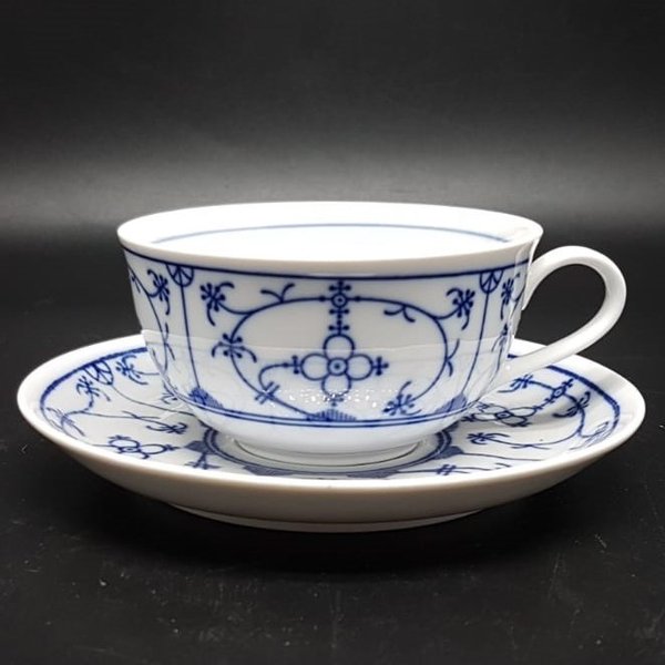 Winterling Strohblume Indisch Blau: Teetasse mit Unterteller Winterling (7121037394057)