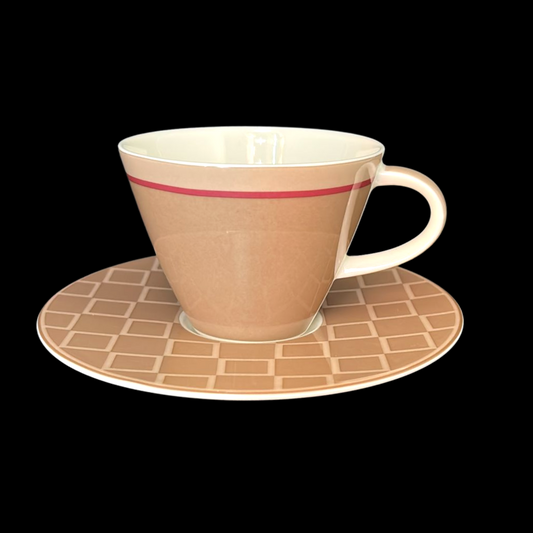 Villeroy & Boch Caffe Club braun: Kaffeetasse / Tasse mit Unterteller - neuwertig (8356821074244)