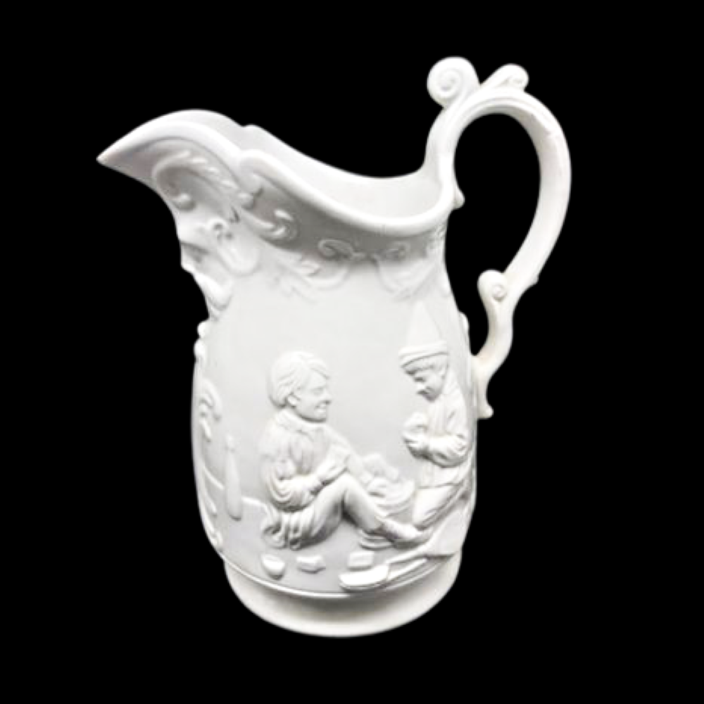 Villeroy & Boch Dresden: Krug, weiß mit Kartenspielern Villeroy & Boch (7120988668041)