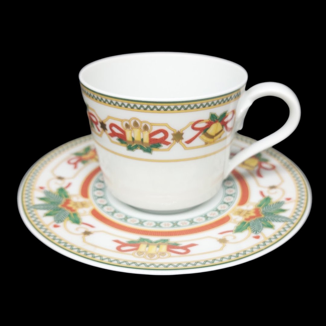 Hutschenreuther Louvre: Kaffeetasse / Tasse mit Unterteller Weihnachtsservice - neuwertig Hutschenreuther (7120972185737)