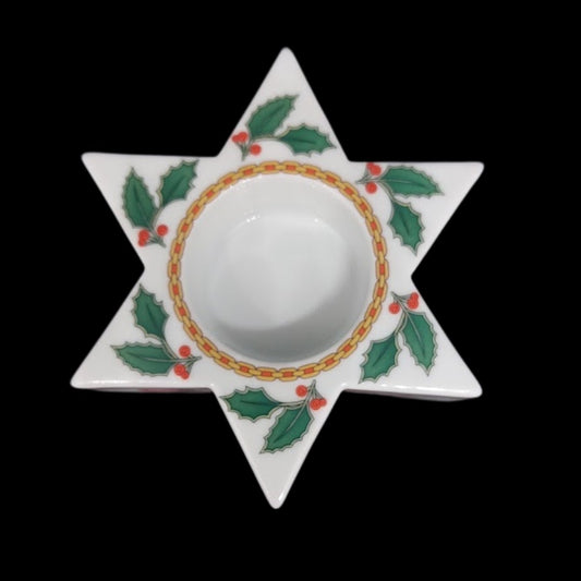Hutschenreuther Louvre: Teeichthalter Stern Weihnachtsservice - neuwertig Hutschenreuther (7120972578953)