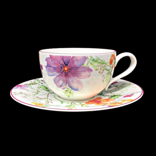 Villeroy & Boch Mariefleur: Frühstückstasse / Tasse mit Unterteller 0,39 l Villeroy & Boch (7120896327817)