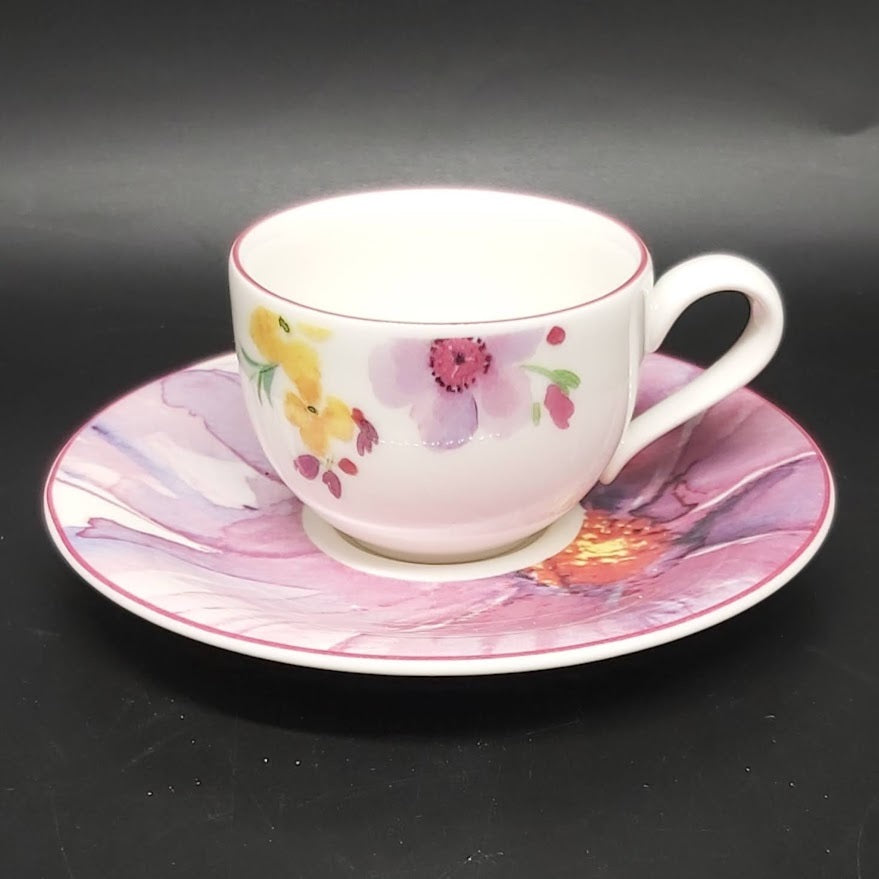 Villeroy & Boch Mariefleur: Mokkatasse / Espressotasse mit Unterteller Villeroy & Boch (7121106665609)