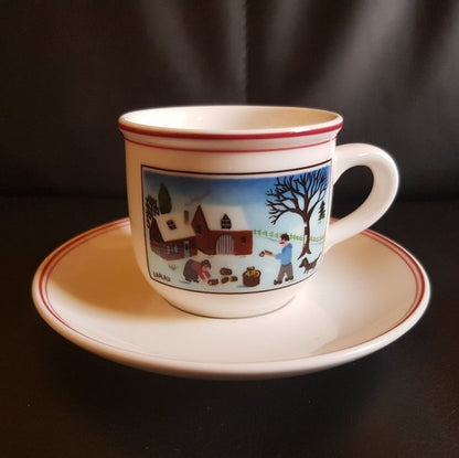 Villeroy & Boch Naif Christmas: Mokkatasse mit Unterteller - neu und originalver Porzellanladen.online (7120739991689)