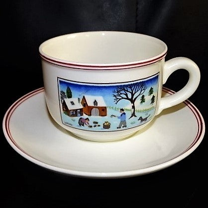 Villeroy & Boch Naif Christmas: Teetasse / Tasse mit Unterteller Villeroy & Boch (7120794189961)