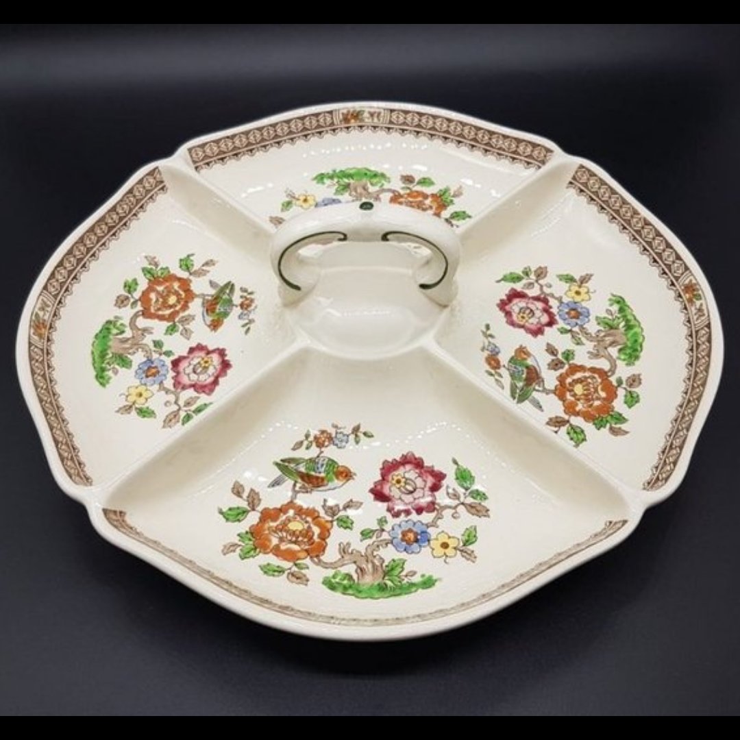 Villeroy & Boch Nanking alt: Griffschale / Schale mit Einteilungen und Griff Villeroy & Boch (7120863953033)