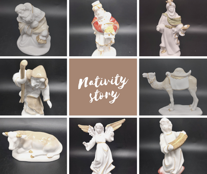 Villeroy & Boch Nativity Story: acht Figuren Krippe / Weihnachten / Sammlung Villeroy & Boch (7120958488713)