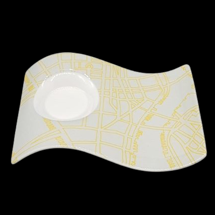 Villeroy & Boch New Wave: Partyplate New York mittel, ca 20 x 13,5 cm - neu Villeroy & Boch (7120981655689)