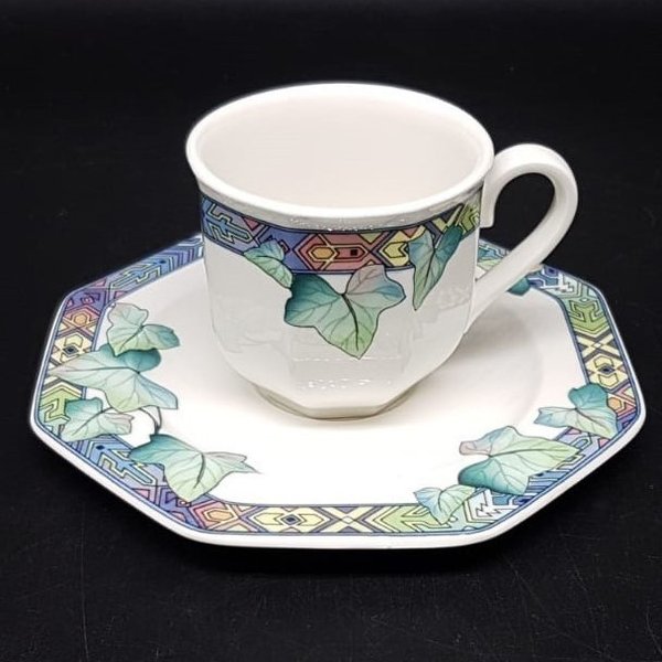 Villeroy & Boch Pasadena: Kaffeetasse / Tasse mit Unterteller - neuwertig Villeroy & Boch (7120767713417)