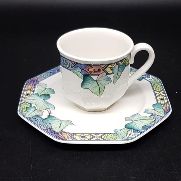 Villeroy & Boch Pasadena: Mokkatasse / Espressotasse mit Unterteller Villeroy & Boch (7120767942793)