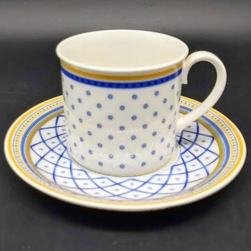 Villeroy & Boch Perpignan: Kaffeetasse / Tasse mit Unterteller - neuwertig Villeroy & Boch (7120986833033)