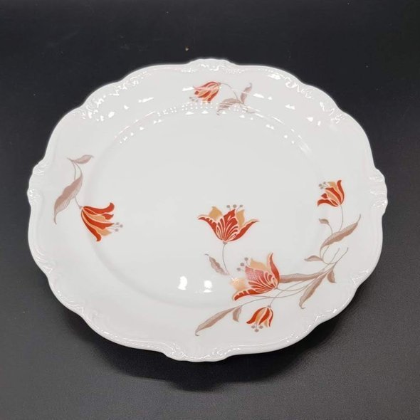 Rosenthal Pompadour rote Tulpe: Kuchenteller / Frühstücksteller / Dessertteller Porzellanladen.online (7120843178121)