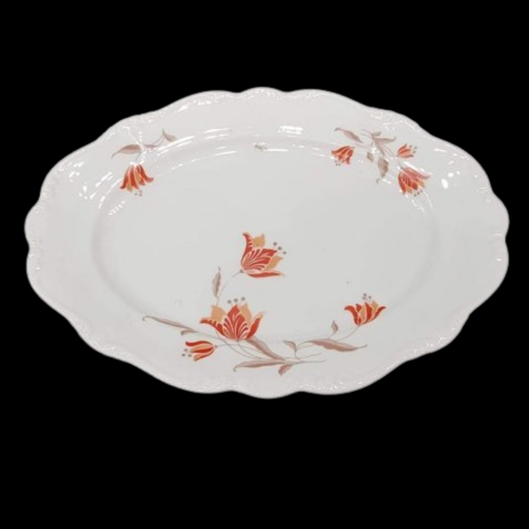 Rosenthal Pompadour rote Tulpe: Fleischplatte / Platte ca 37 cm Porzellanladen.online (7120843145353)