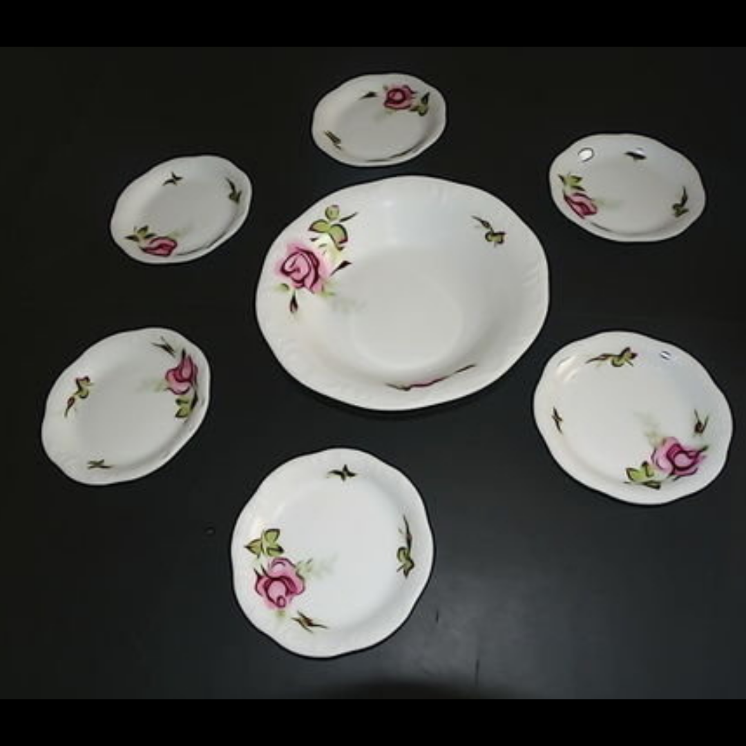 Rosenthal Classic Rose: Schale mit 6 passenden Anbietschälchen Porzellanladen.online (7120787996809)