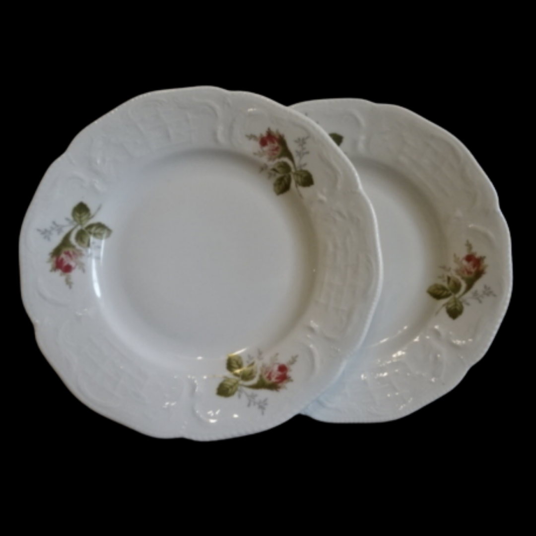 Rosenthal Rose: zwei Kuchenteller / Frühstücksteller / Dessertteller Rosenthal (7120876732553)