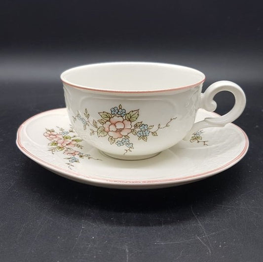 Villeroy & Boch Rosette: Teetasse / Tasse mit Unterteller Villeroy & Boch (7120780656777)