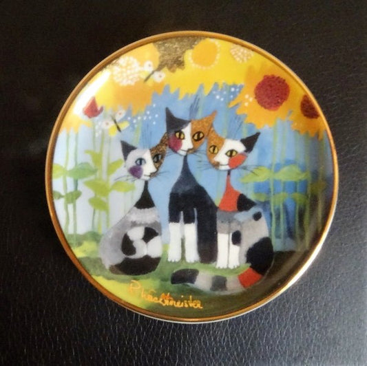 Goebel Rosina Wachtmeister: Untersetzer Tre gatti e girasole - neu, OVP Villeroy & Boch (7120893968521)